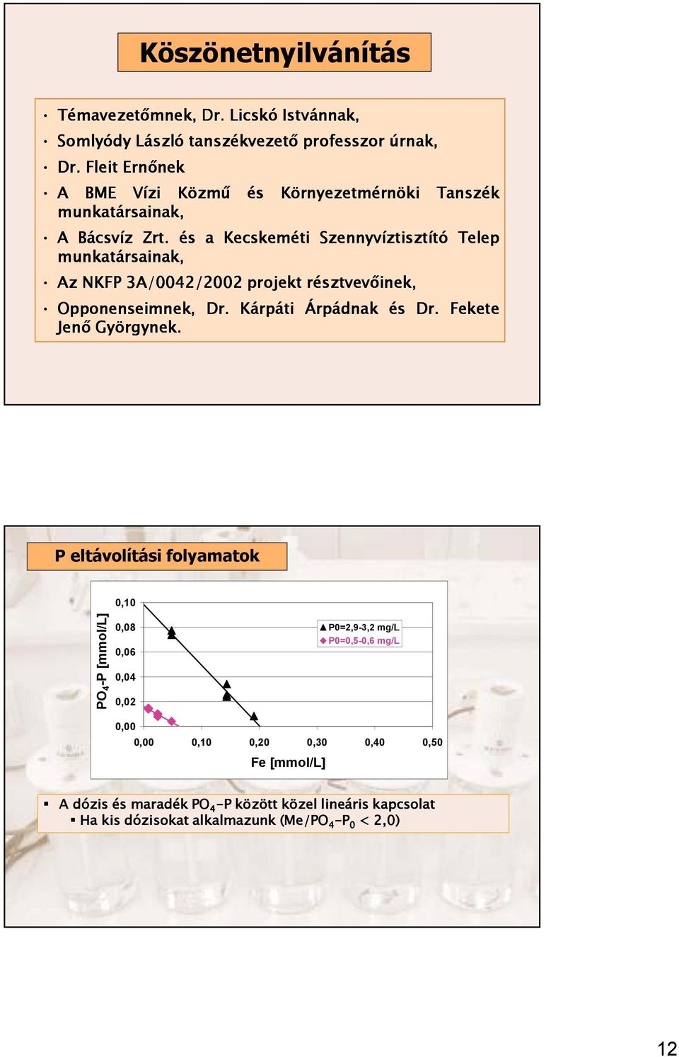 és a Kecskeméti Szennyvíztisztító Telep munkatársainak, Az NKFP 3A/ A/0042 0042/2002 2002 projekt résztvevıinek, Opponenseimnek, Dr. Kárpáti Árpádnak és Dr.