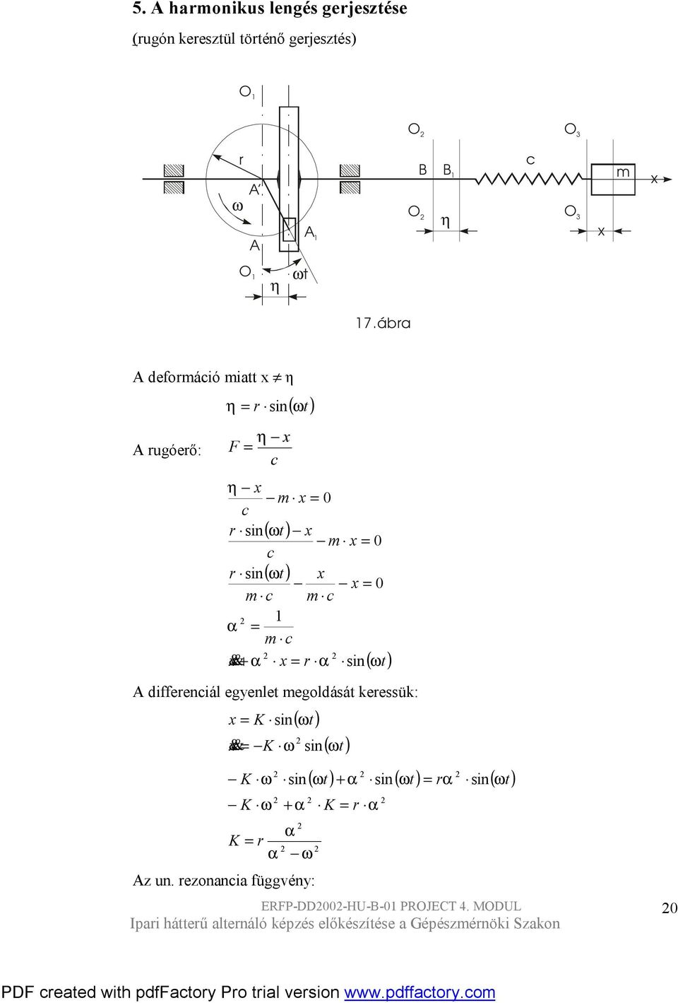 keressük: K sin & K K K ( ) sin( ) sin K r z un.