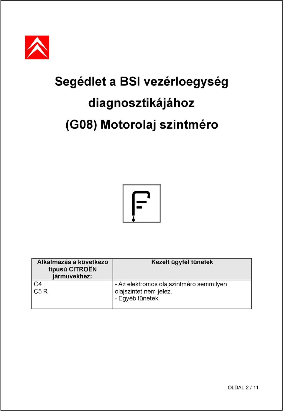 jármuvekhez: C4 C5 R Kezelt ügyfél tünetek - Az elektromos