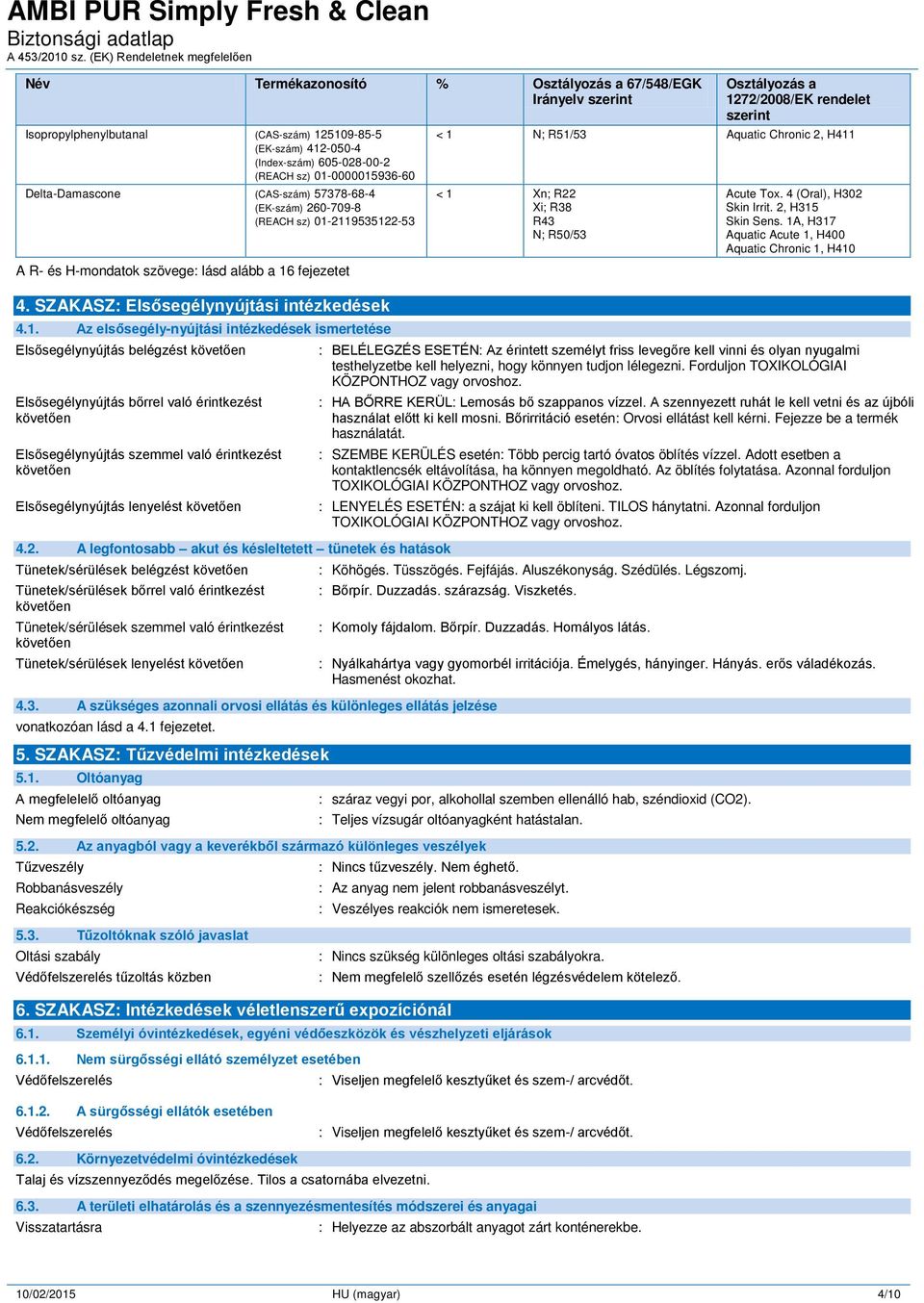 4 (Oral), H302 Skin Sens. 1A