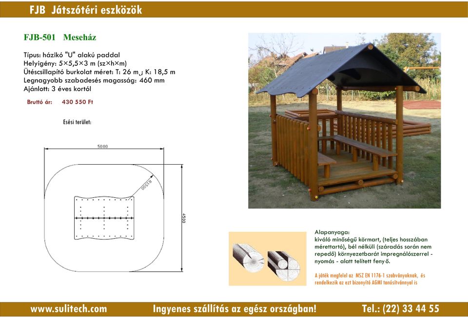 Ütéscsillapító burkolat méret: T: 26 m ; K: