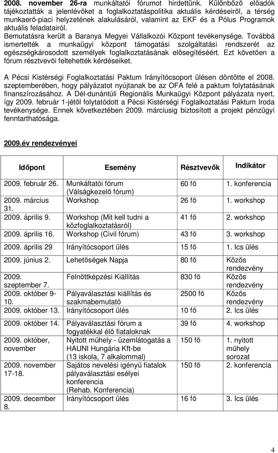 feladatairól. Bemutatásra került a Baranya Megyei Vállalkozói Központ tevékenysége.