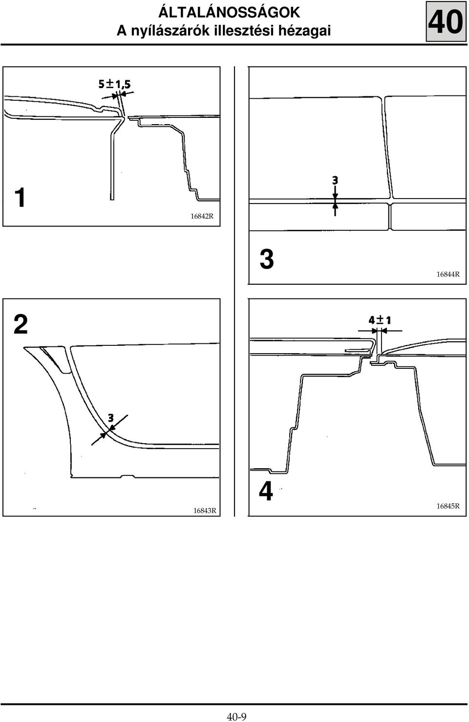 illesztési hézagai 40