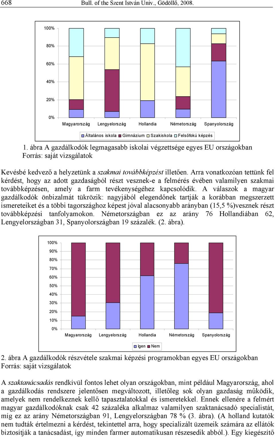 Arra vonatkozóan tettünk fel kérdést, hogy az adott gazdaságból részt vesznek-e a felmérés évében valamilyen szakmai továbbképzésen, amely a farm tevékenységéhez kapcsolódik.