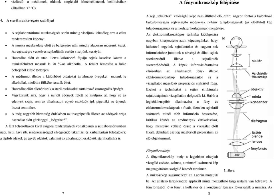 A munka megkezdése előtt és befejezése után mindig alaposan mossunk kezet. Az egészségre veszélyes sejtkultúrák esetén viseljünk kesztyűt.