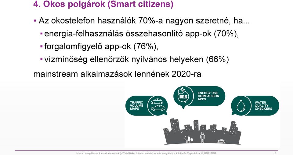 ellenőrzők nyilvános helyeken (66%) mainstream alkalmazások lennének 2020-ra Internet