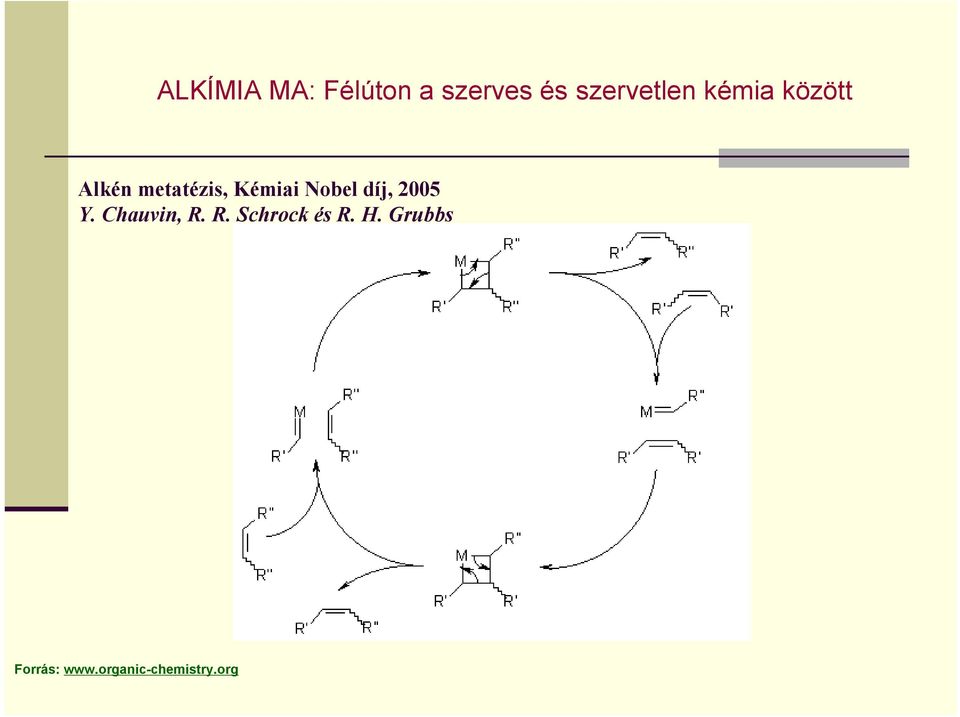 Kémiai Nobel díj, 2005 Y. Chauvin, R.