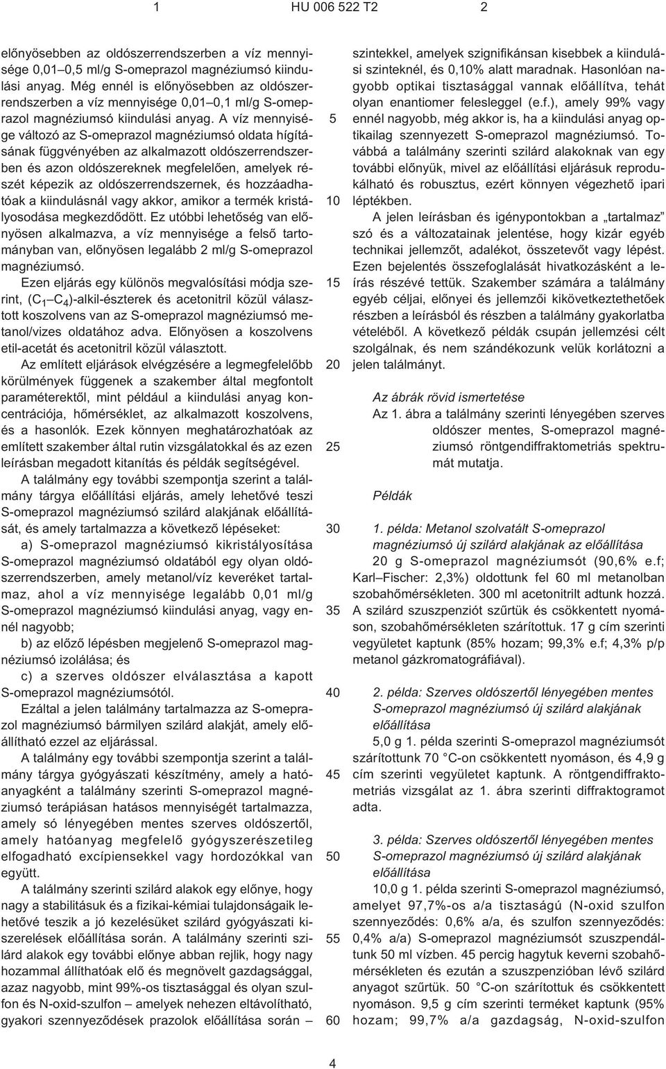 A víz mennyisége változó az S¹omeprazol magnéziumsó oldata hígításának függvényében az alkalmazott oldószerrendszerben és azon oldószereknek megfelelõen, amelyek részét képezik az