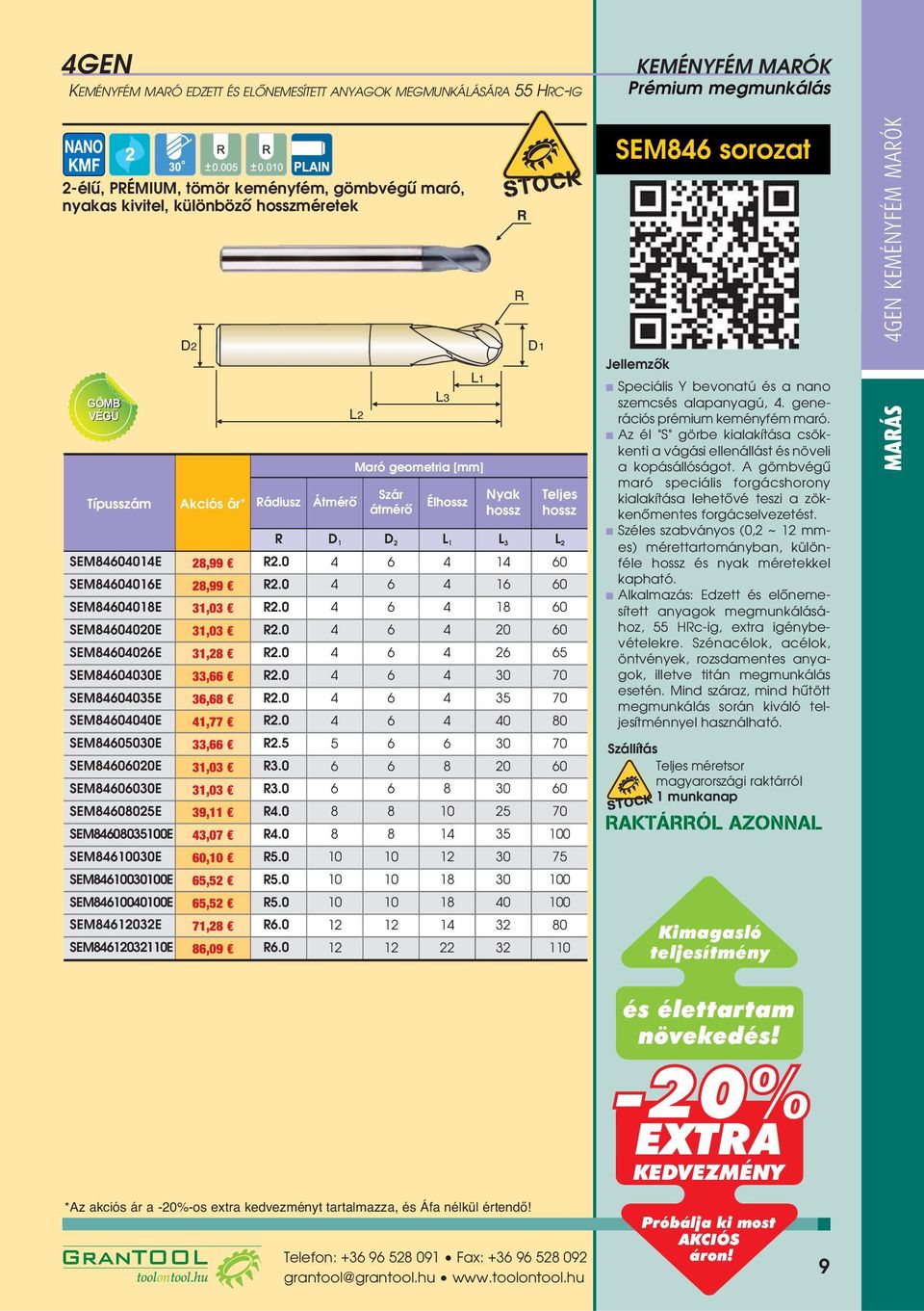 0 4 6 4 20 60 SEM84604026E 31,28 2.0 4 6 4 26 65 SEM84604030E 33,66 2.0 4 6 4 30 70 SEM84604035E 36,68 2.0 4 6 4 35 70 SEM84604040E 41,77 2.0 4 6 4 40 80 SEM84605030E 33,66 2.