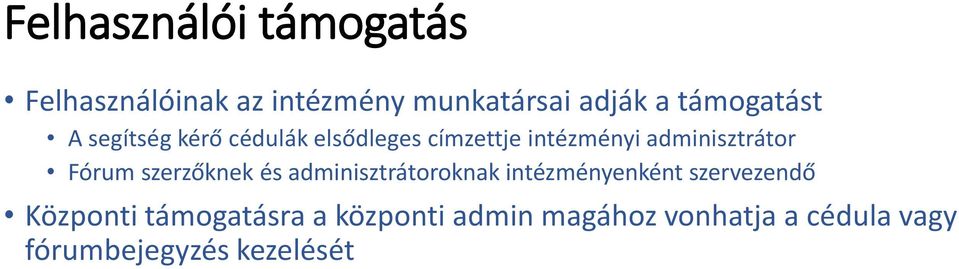 adminisztrátor Fórum szerzőknek és adminisztrátoroknak intézményenként