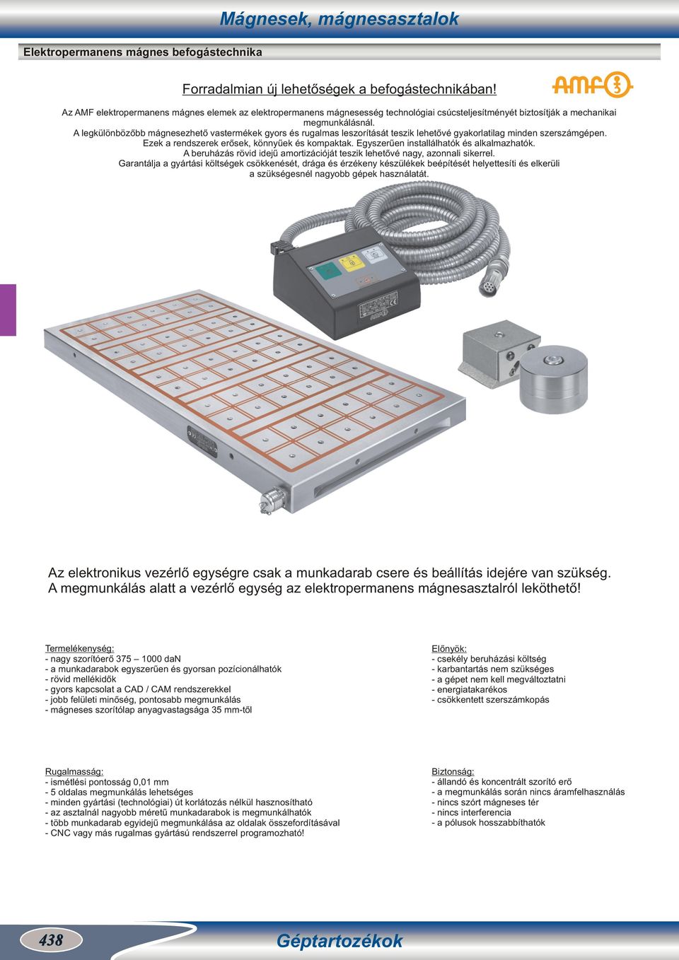 legkülönbözőbb mágnesezhető vastermékek gyors és rugalmas leszorítását teszik lehetővé gyakorlatilag minden szerszámgépen. Ezek a rendszerek erősek, könnyűek és kompaktak.
