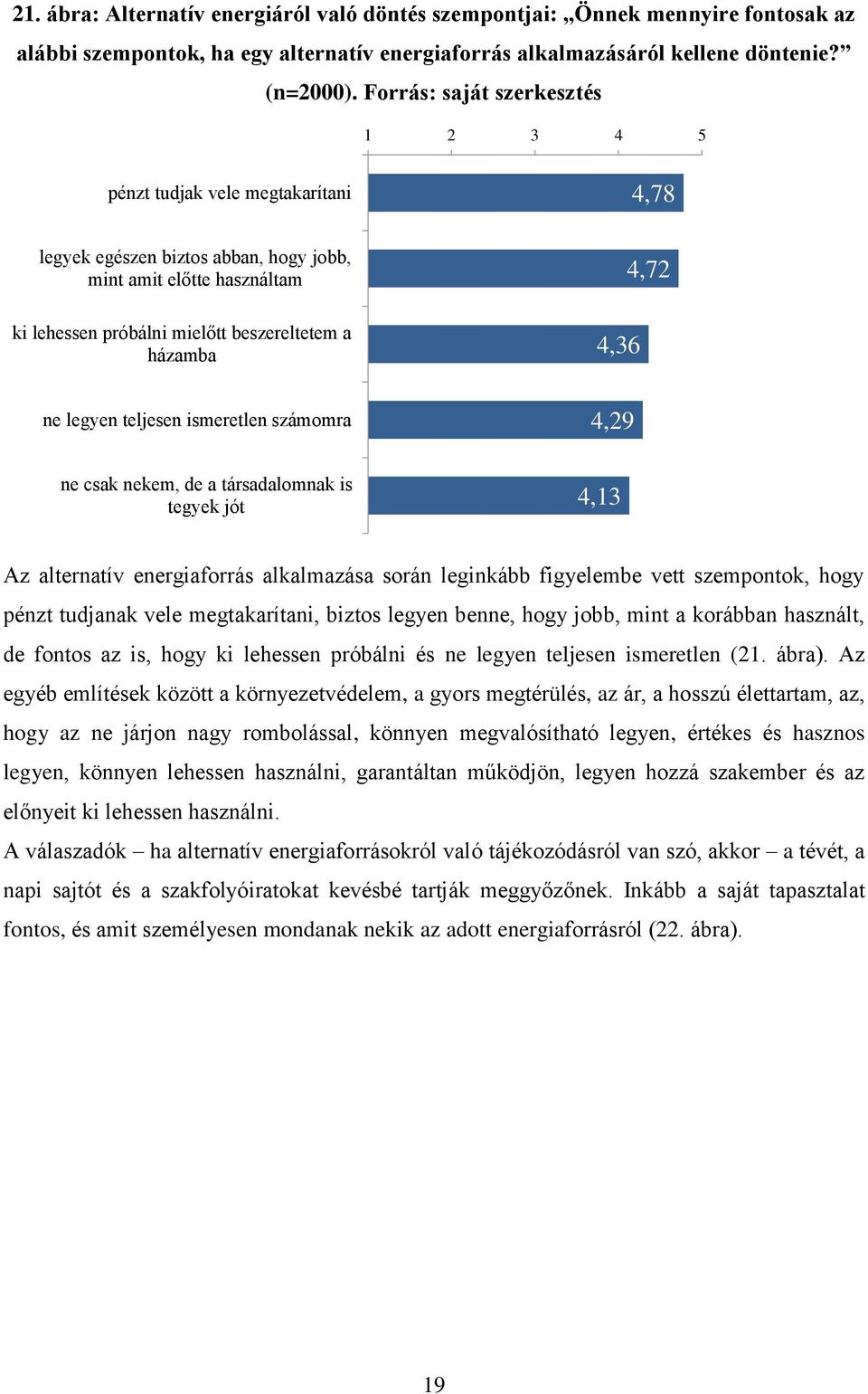 teljesen ismeretlen számomra ne csak nekem, de a társadalomnak is tegyek jót 4,78 4,72 4,36 4,29 4,13 Az alternatív energiaforrás alkalmazása során leginkább figyelembe vett szempontok, hogy pénzt