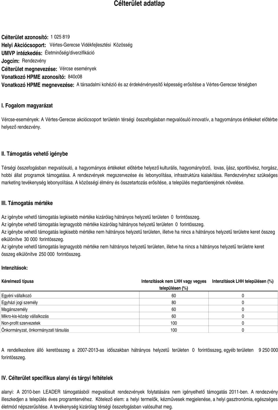 Fogalom magyarázat Vércse-események: A Vértes-Gerecse akciócsoport területén térségi összefogásban megvalósuló innovatív, a hagyományos értékeket előtérbe helyező rendezvény. II.