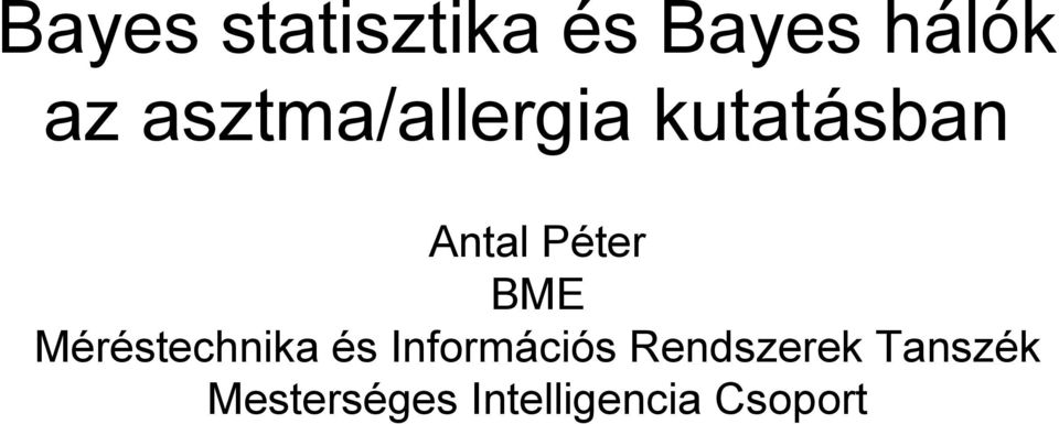 BME Méréstechnika és Információs