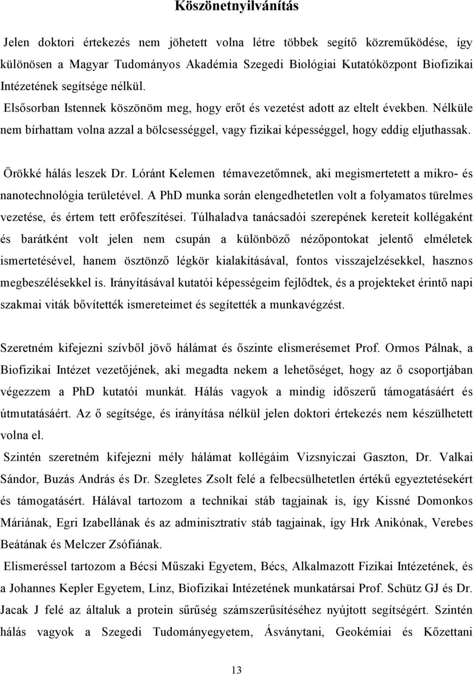 Örökké hálás leszek Dr. Lóránt Kelemen témavezetőmnek, aki megismertetett a mikro- és nanotechnológia területével.