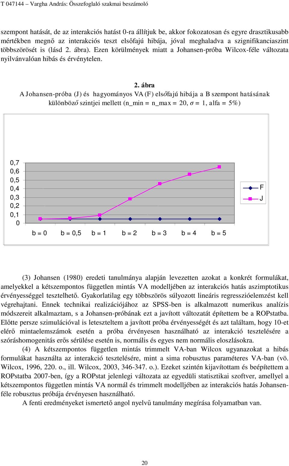 ábra). Ezen körülmények miatt a Johansen-próba Wilcox-féle változata nyilvánvalóan hibás és érvénytelen. 2.