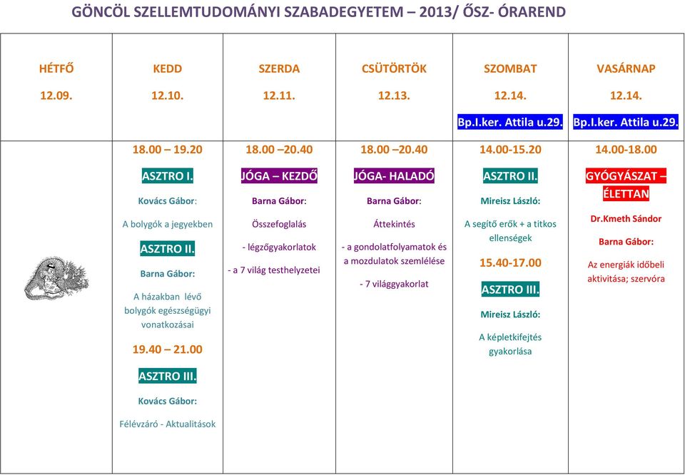 00 JÓGA KEZDŐ GYÓGYÁSZAT ÉLETTAN A bolygók a jegyekben A házakban lévő bolygók egészségügyi vonatkozásai Összefoglalás - légzőgyakorlatok - a 7