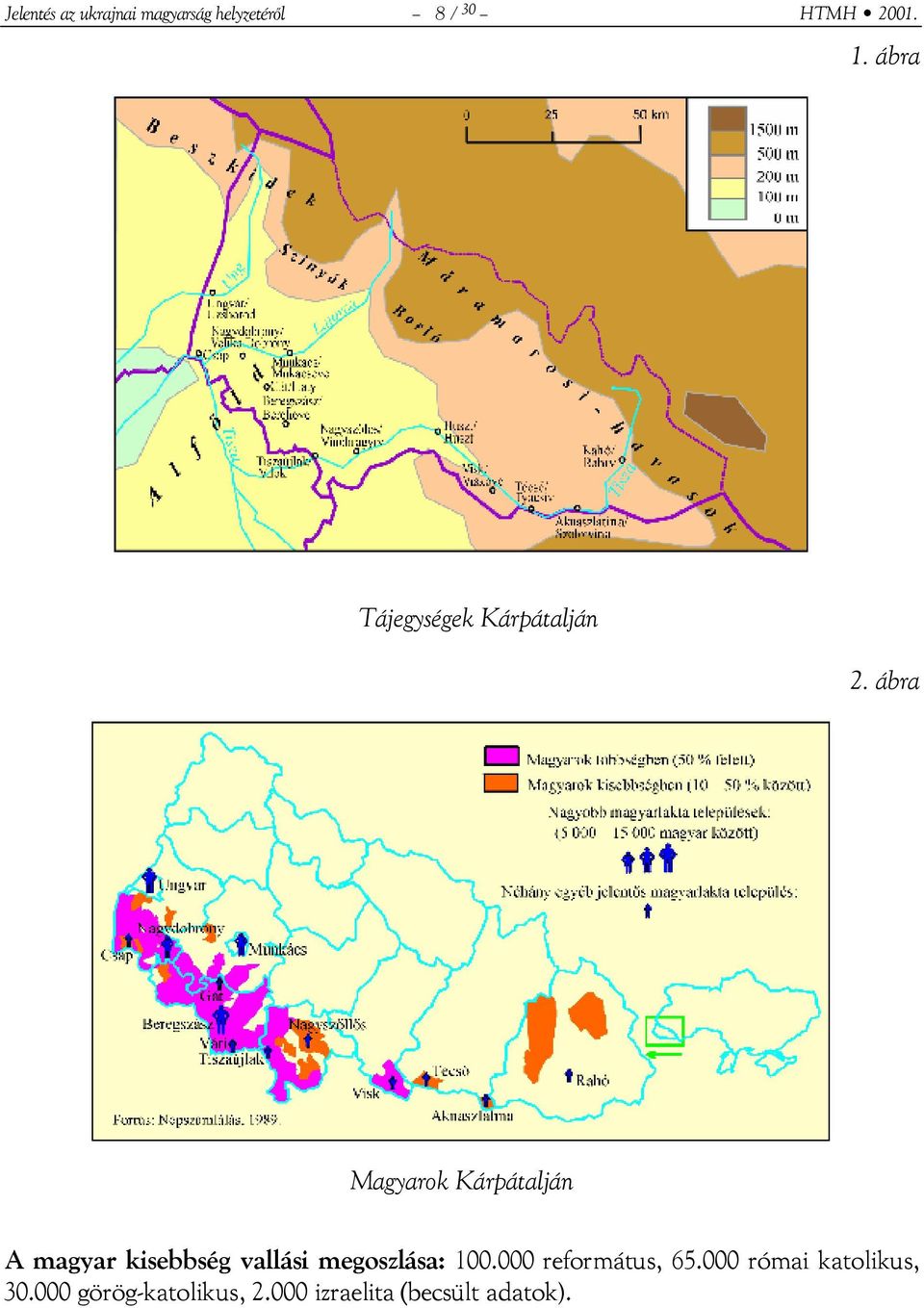 ábra Magyarok Kárpátalján A magyar kisebbség vallási megoszlása: