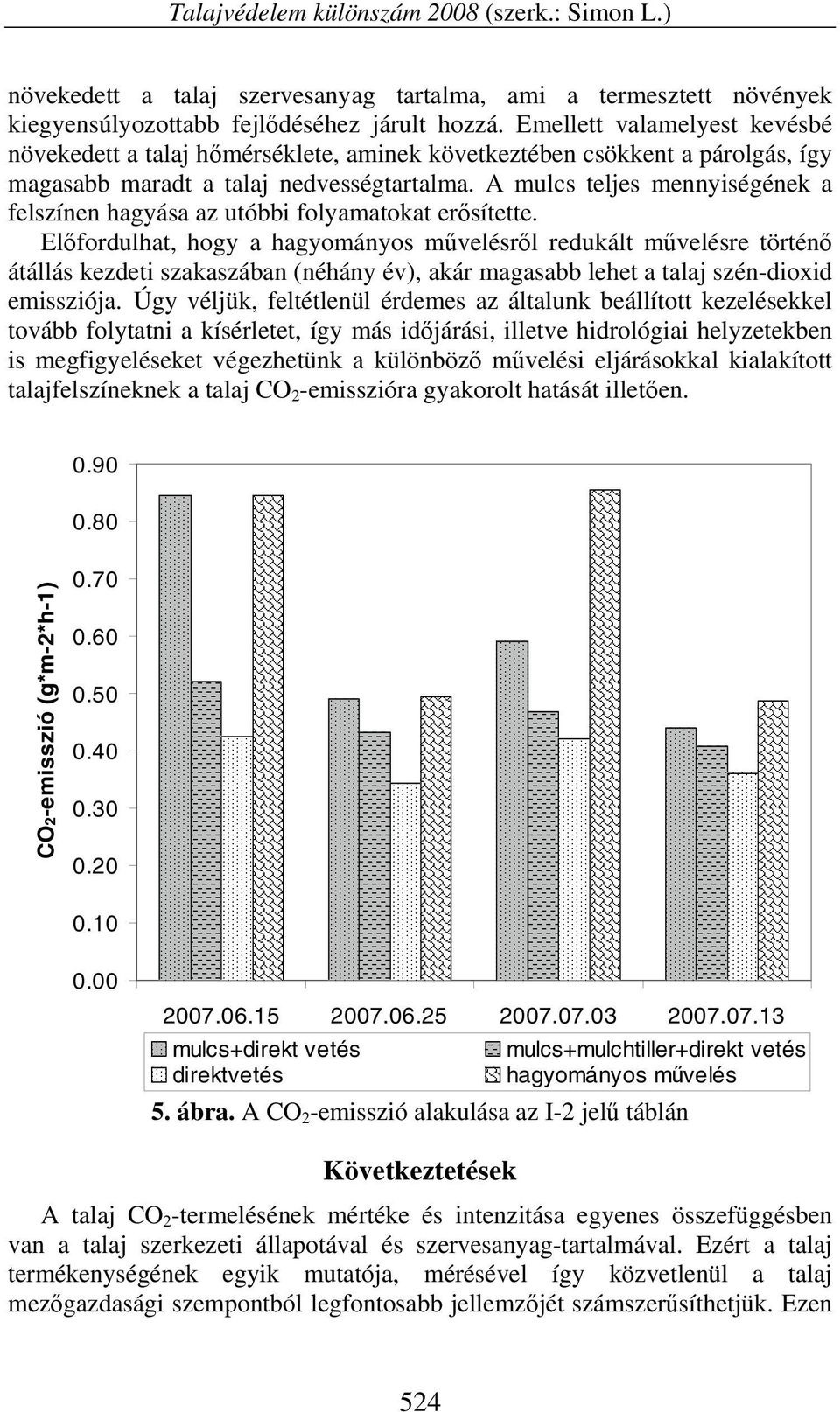 A mulcs teljes mennyiségének a felszínen hagyása az utóbbi folyamatokat erősítette.