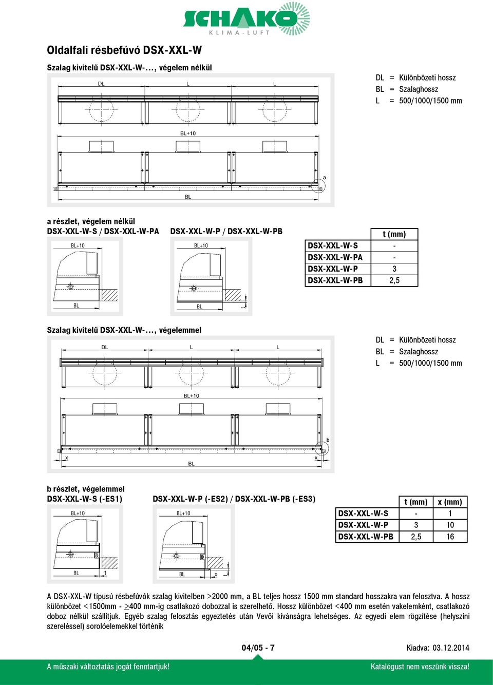 DSX-XXL-W-P 3 DSX-XXL-W-PB 2,5 .