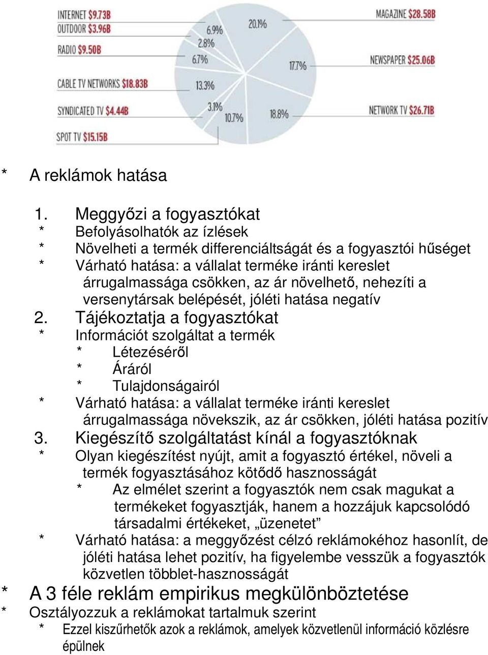 növelhető, nehezíti a versenytársak belépését, jóléti hatása negatív 2.