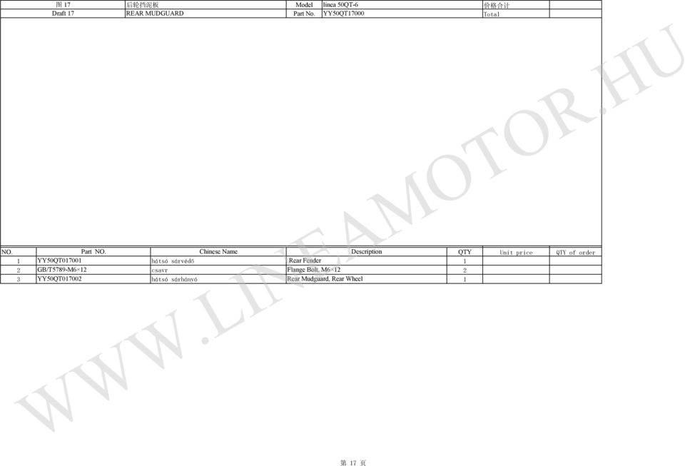 Fender GB/T5789-M6 csavr Flange Bolt, M6 3