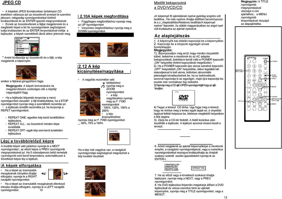 a képek szemléltető ábrái akkor jelennek meg, * Amint kiválasztja az összetevőt és a fájlt, a kép megjelenik a képernyőn. amikor a fájlokat göngyölíteni fogja.