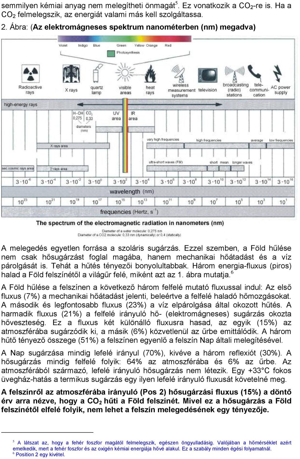 Három energia-fluxus (piros) halad a Föld felszínétől a világűr felé, miként azt az 1. ábra mutatja.