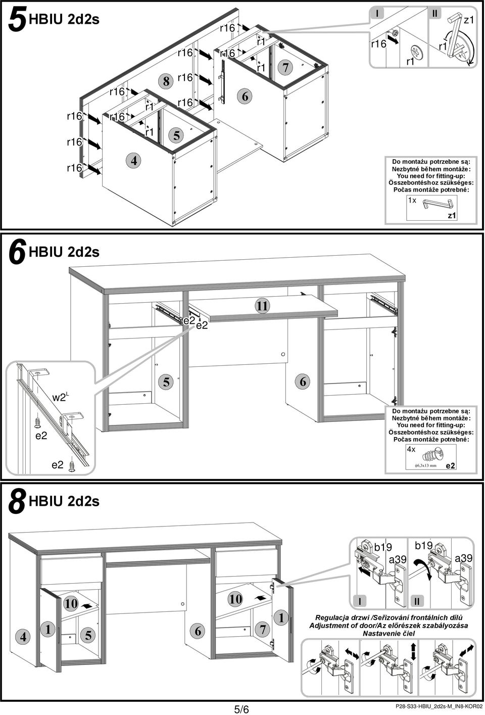 dílù Adjustment of door/ Az elõrészek