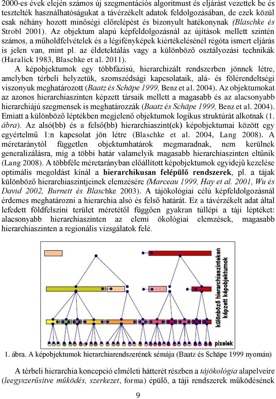 Az objektum alapú képfeldolgozásnál az újítások mellett szintén számos, a műholdfelvételek és a légifényképek kiértékelésénél régóta ismert eljárás is jelen van, mint pl.