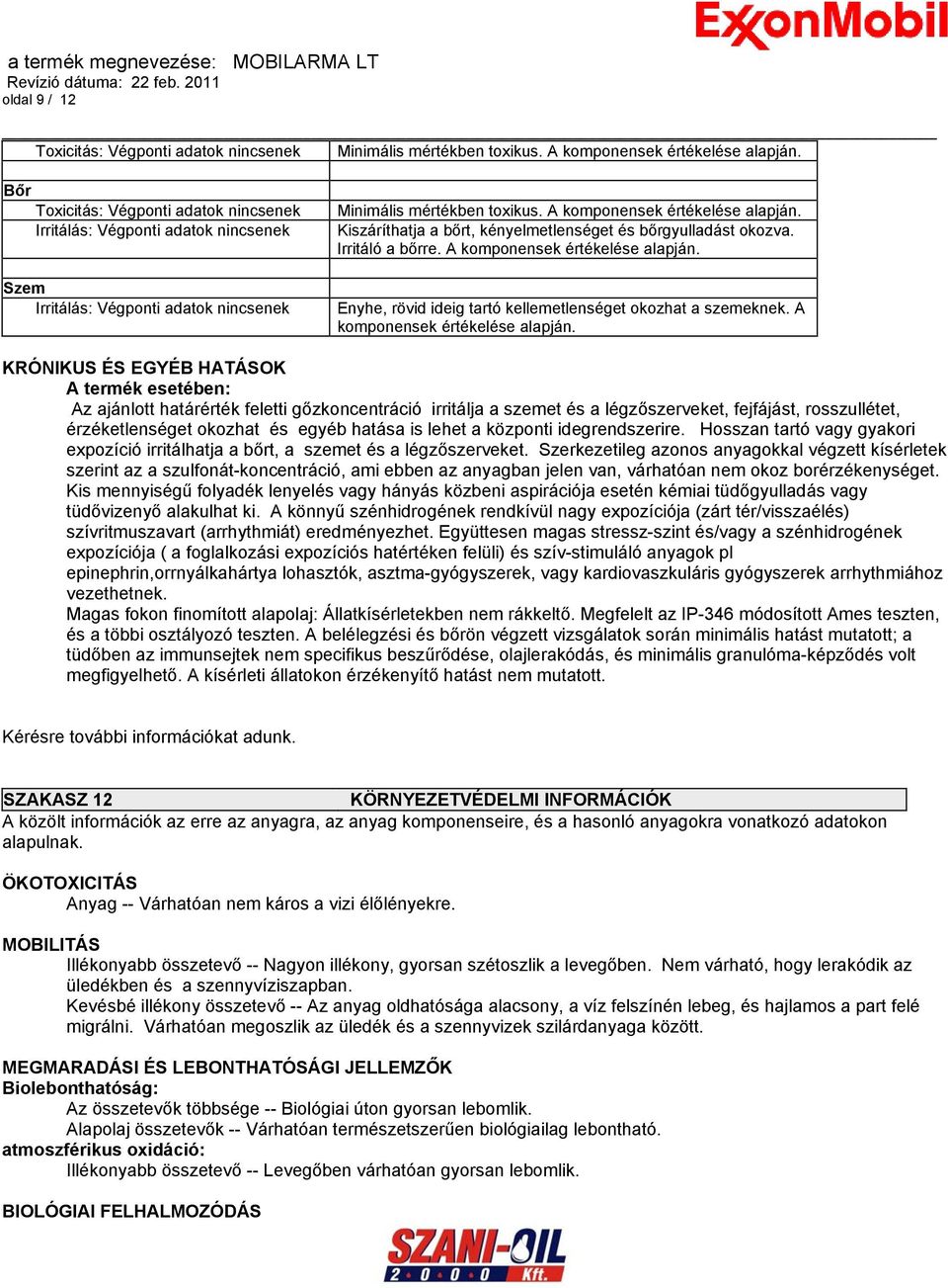 Kiszáríthatja a bőrt, kényelmetlenséget és bőrgyulladást okozva. Irritáló a bőrre. A komponensek értékelése alapján. Enyhe, rövid ideig tartó kellemetlenséget okozhat a szemeknek.