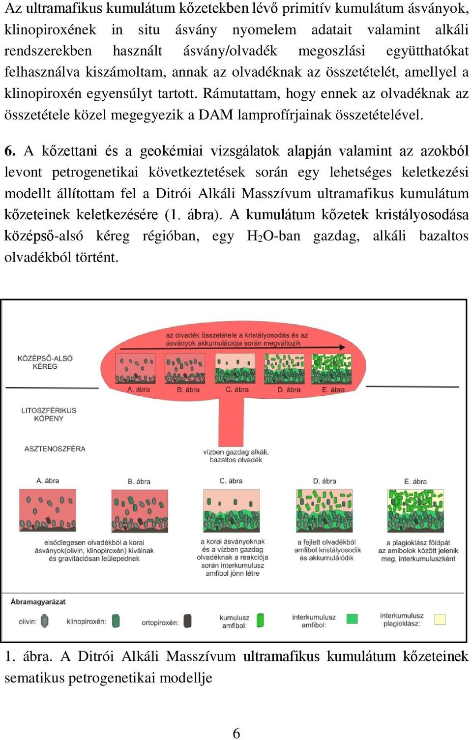 Rámutattam, hogy ennek az olvadéknak az összetétele közel megegyezik a DAM lamprofírjainak összetételével. 6.