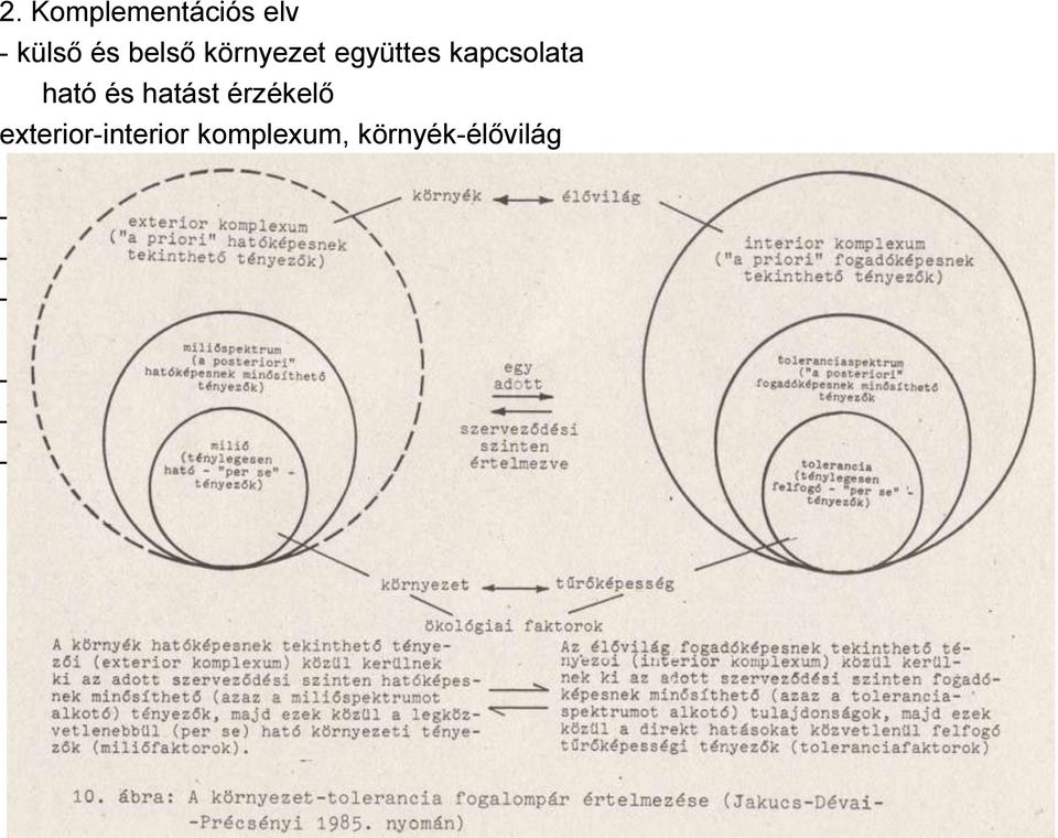 hatóképesnek minősíthető tényezők - miliő, ténylegesen ható tényezők környezet -interior komplexum,