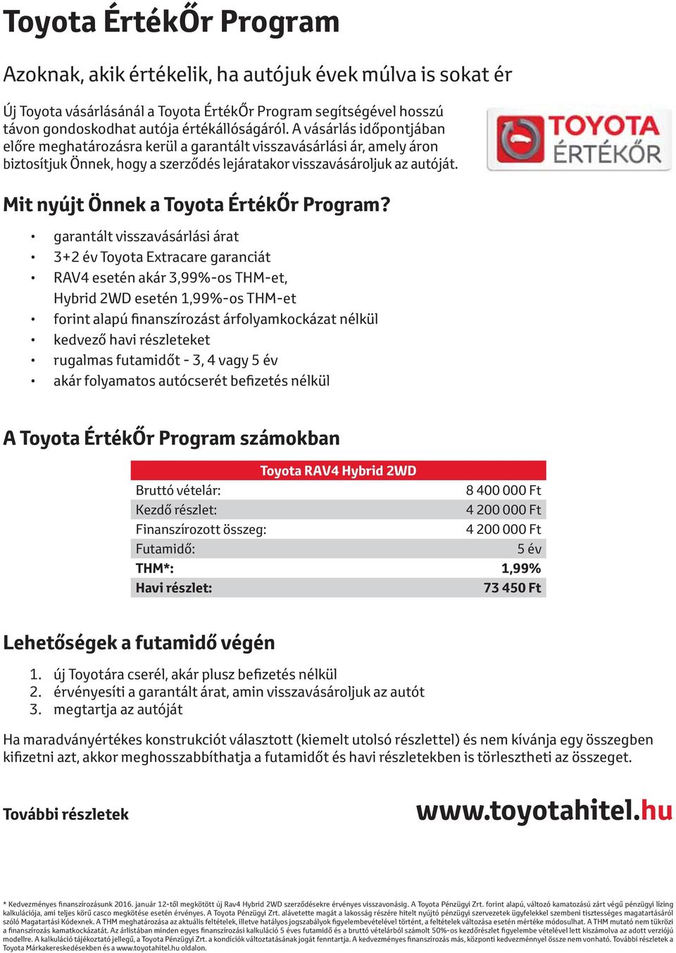 Mit nyújt Önnek a Toyota ÉrtékŐr Program?