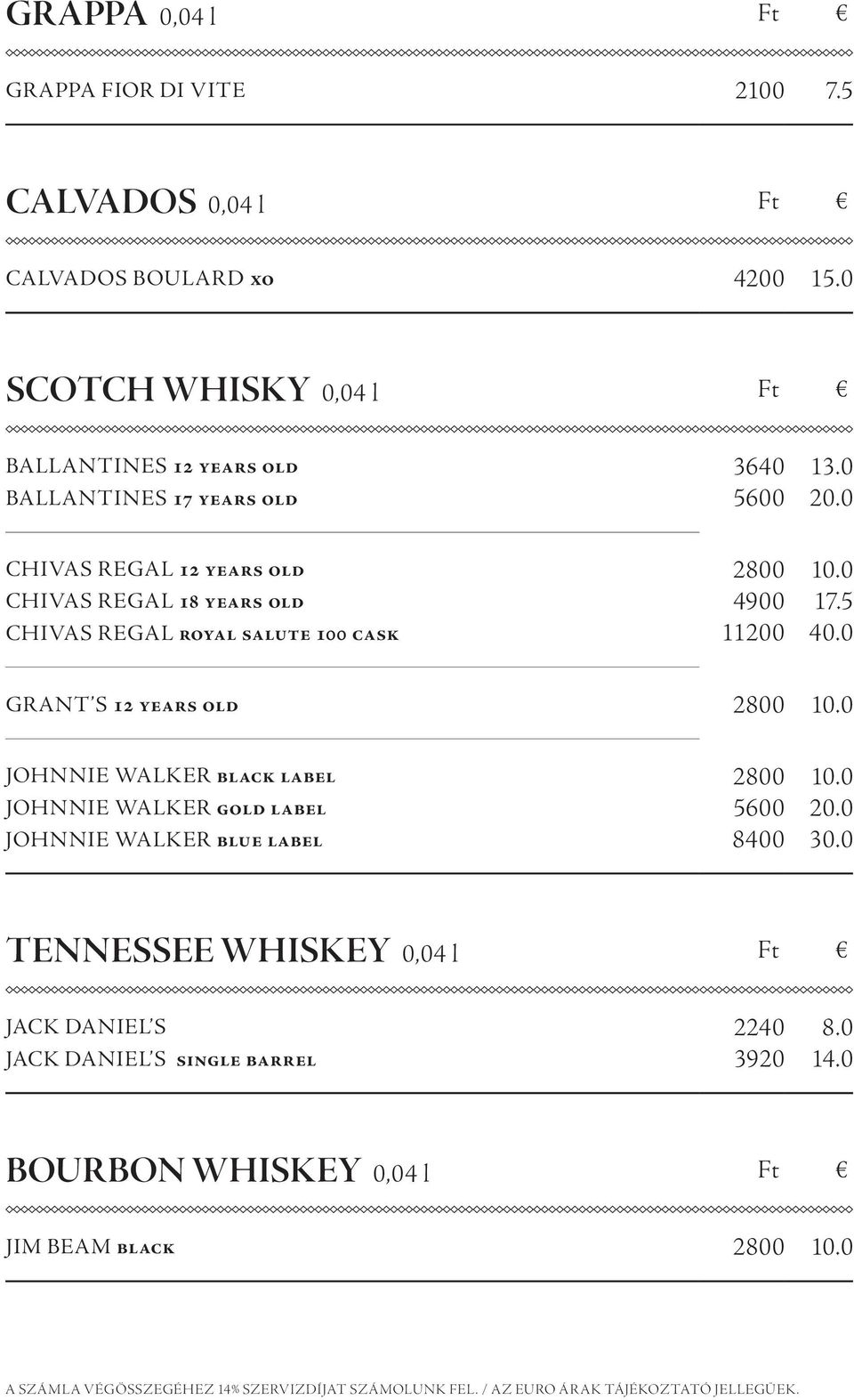 0 chivas regal 12 years old chivas regal 18 years old chivas regal royal salute 100 cask 2800 4900 11200 10.0 17.5 40.0 Grant s 12 years old 2800 10.