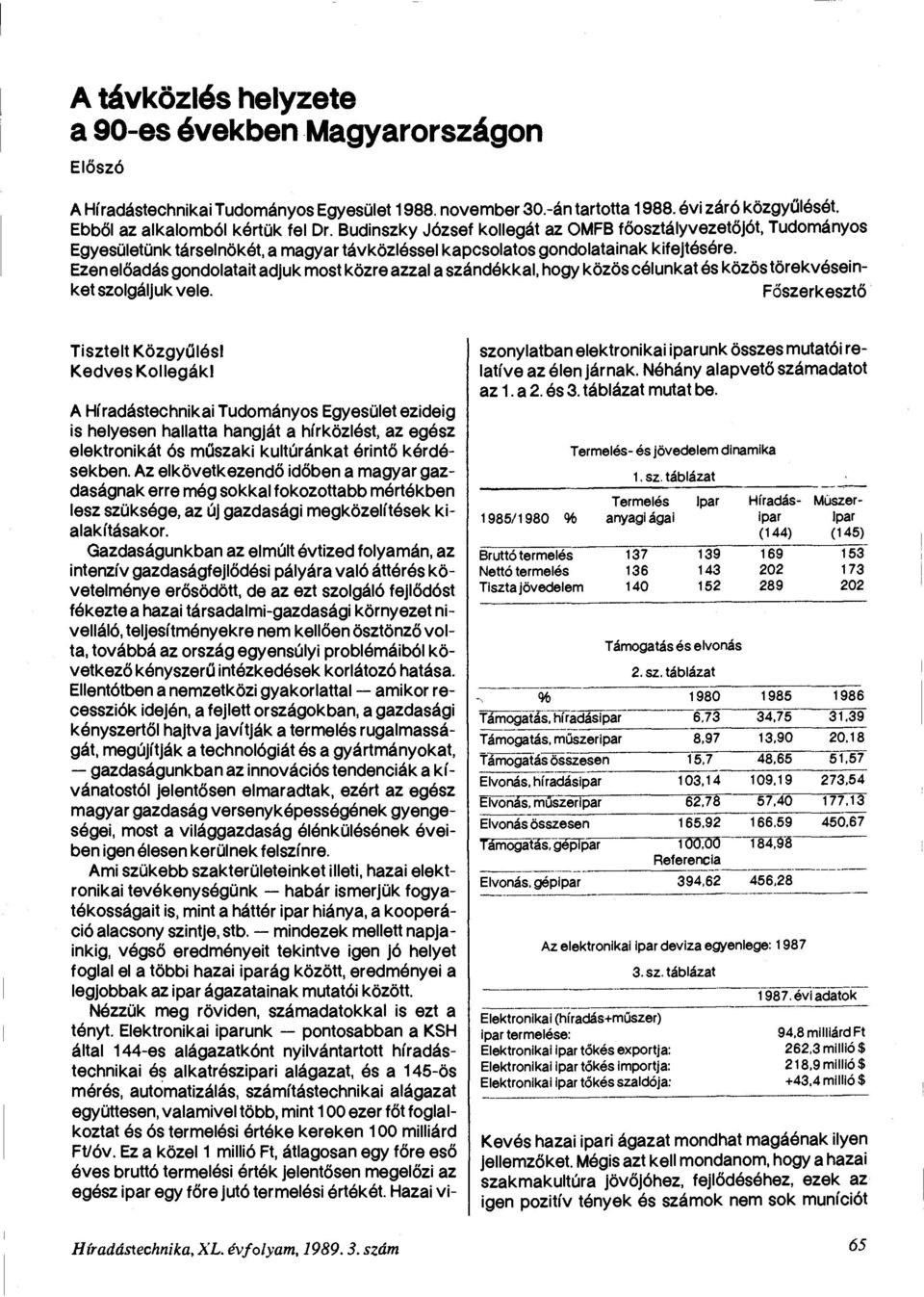 Ezen előadás gondolatait adjuk most közre azzal a szándékkal, hogy közös célunkat és közös törekvéseinket szolgáljuk vele. Főszerkesztő Tisztelt Közgyűlés!