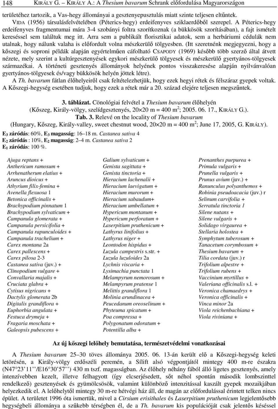 A Péterics-hegy erdeifenyves fragmentumai mára 3-4 szobányi foltra szorítkoznak (a bükkösök szorításában), a fajt ismételt kereséssel sem találtuk meg itt.