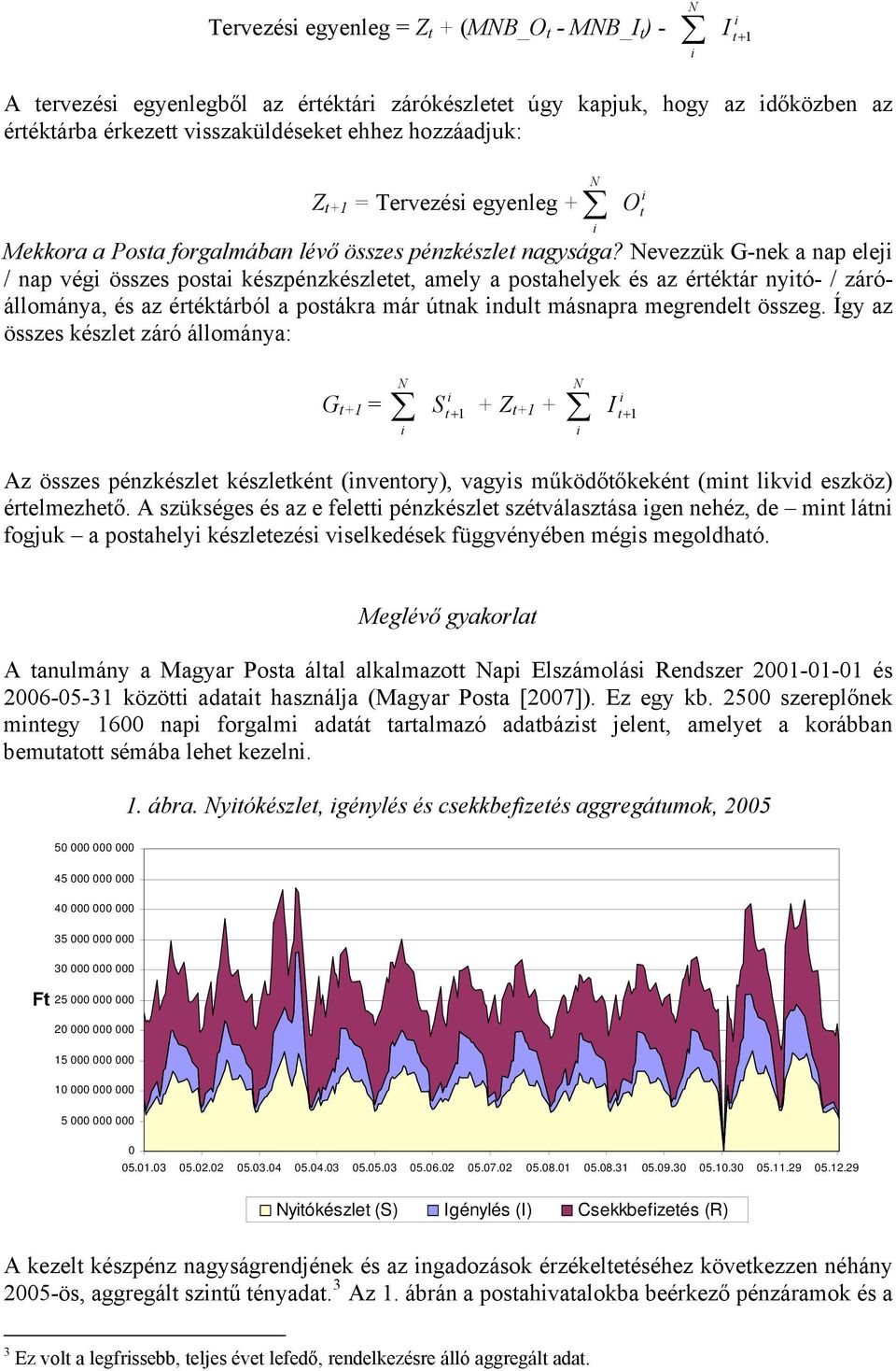 Nevezzük G-nek a nap elej / nap vég összes posa készpénzkészlee, amely a posahelyek és az érékár nyó- / záróállománya, és az érékárból a posákra már únak ndul másnapra megrendel összeg.