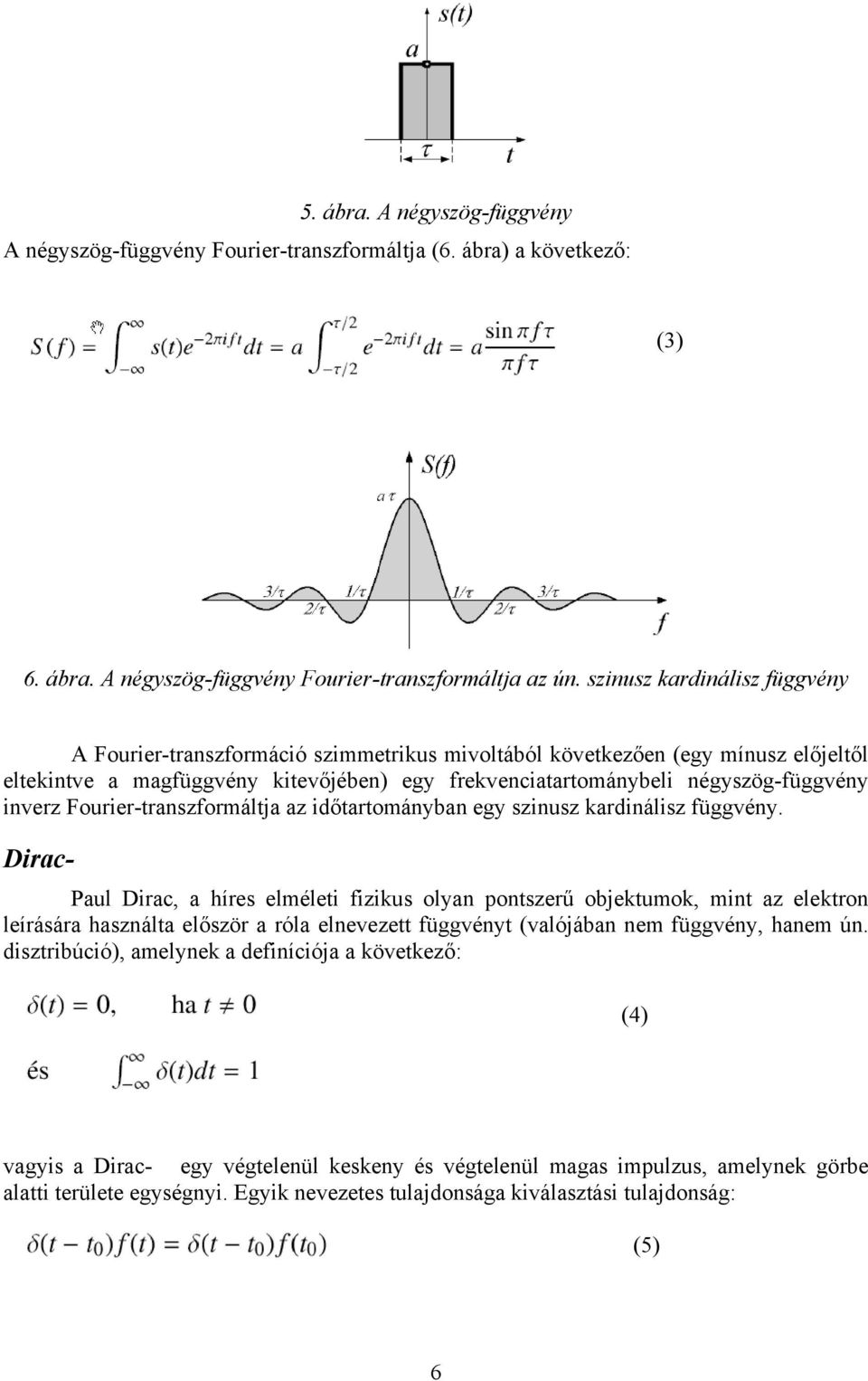 inverz Fourier-transzformáltja az időtartományban egy szinusz kardinálisz függvény.