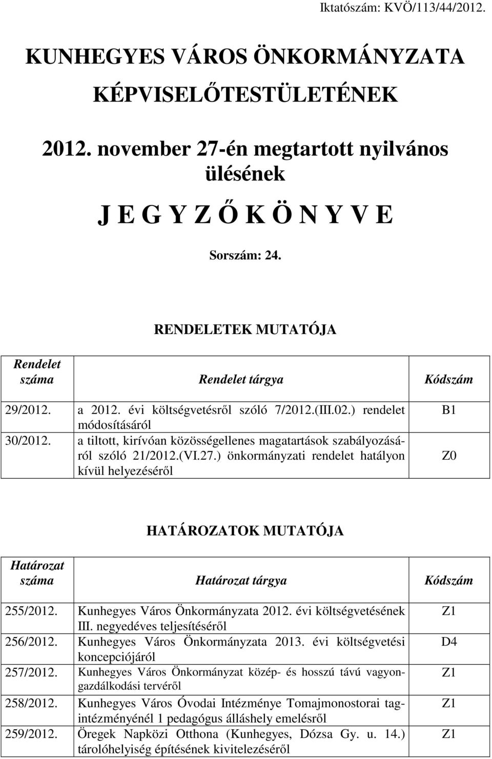 a tiltott, kirívóan közösségellenes magatartások szabályozásáról szóló 21/2012.(VI.27.
