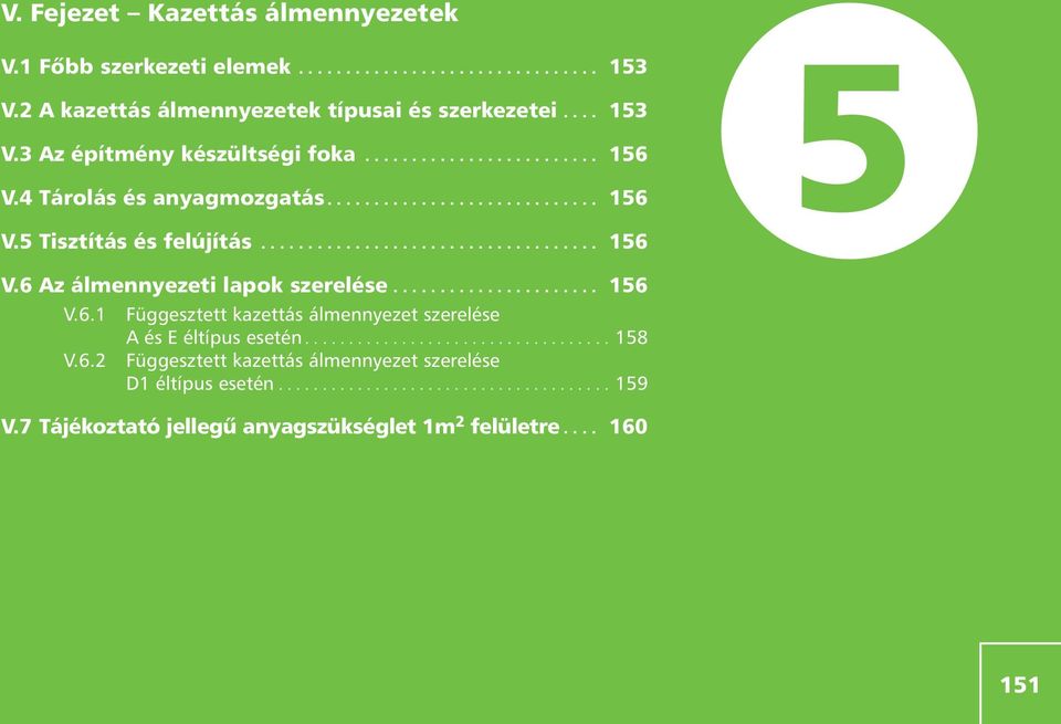 ..................... 156 V.6.1 Függesztett kazettás álmennyezet szerelése és E éltípus esetén................................... 158 V.6.2 Függesztett kazettás álmennyezet szerelése D1 éltípus esetén.