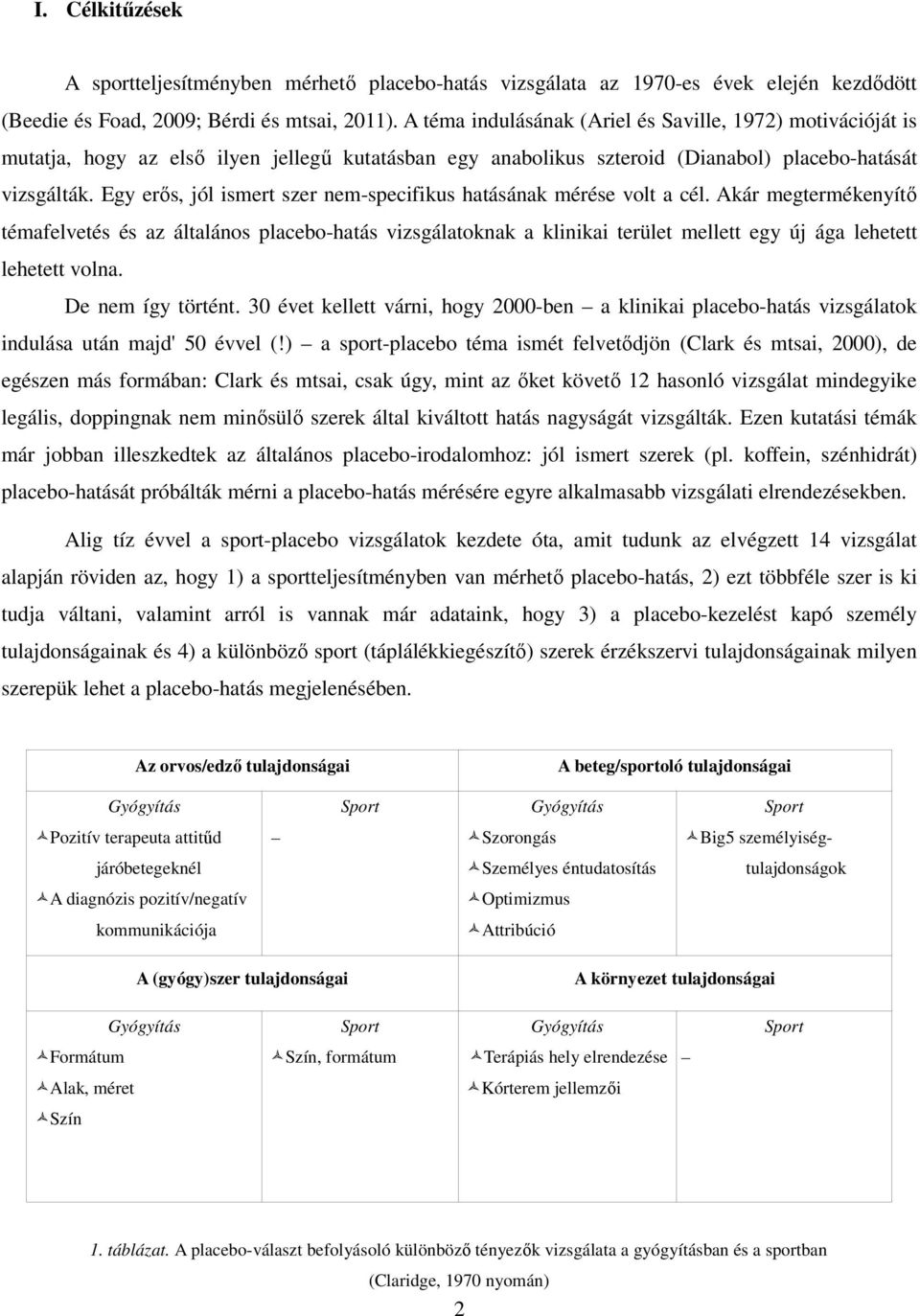 Egy erős, jól ismert szer nem-specifikus hatásának mérése volt a cél.