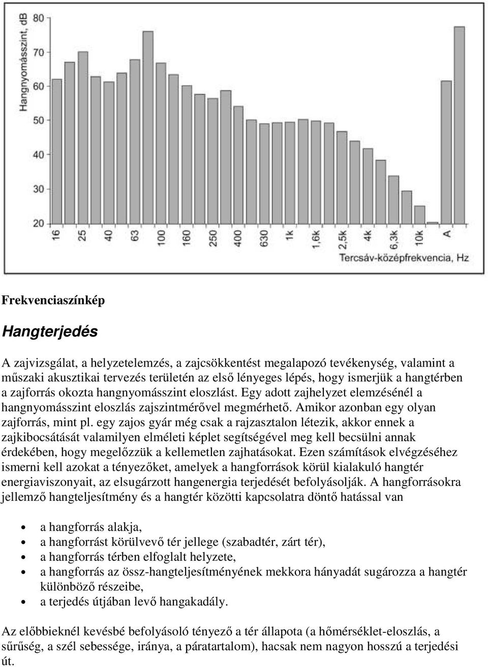 egy zajos gyár még csak a rajzasztalon létezik, akkor ennek a zajkibocsátását valamilyen elméleti képlet segítségével meg kell becsülni annak érdekében, hogy megelızzük a kellemetlen zajhatásokat.