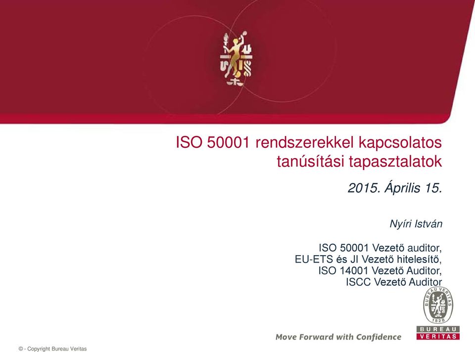 Nyíri István ISO 50001 Vezető auditor, EU-ETS és