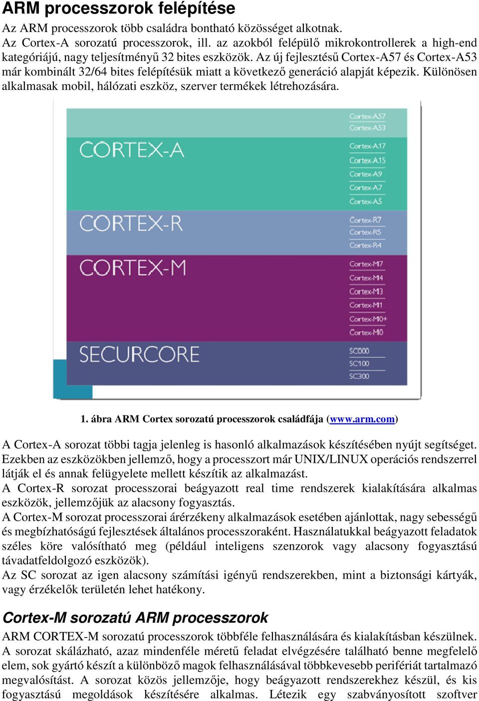 Az új fejlesztésű Cortex-A57 és Cortex-A53 már kombinált 32/64 bites felépítésük miatt a következő generáció alapját képezik.