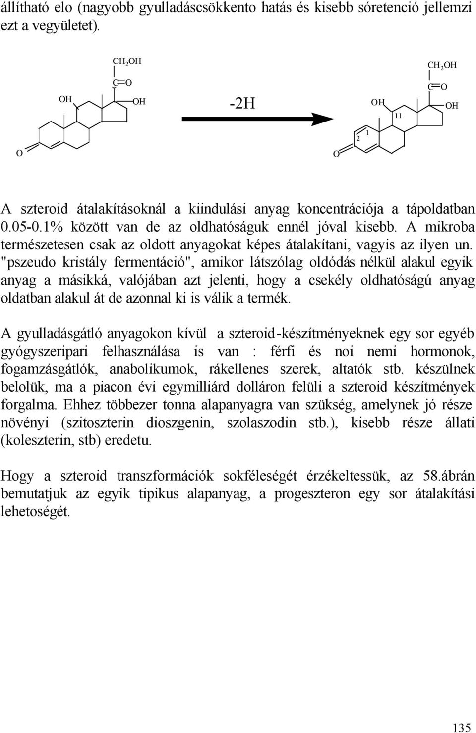 "pszeudo kristály fermentáció", amikor látszólag oldódás nélkül alakul egyik anyag a másikká, valójában azt jelenti, hogy a csekély oldhatóságú anyag oldatban alakul át de azonnal ki is válik a