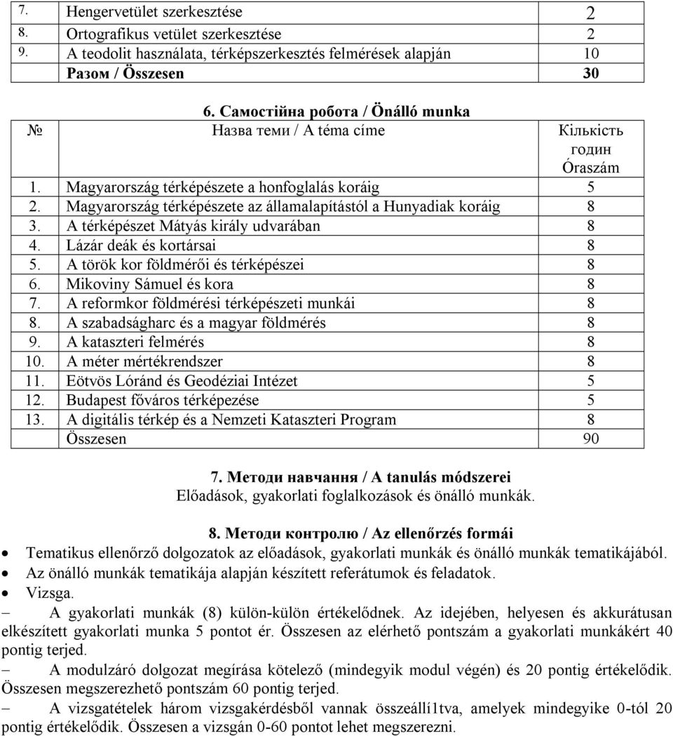 Magyarország térképészete az államalapítástól a Hunyadiak koráig 8 3. A térképészet Mátyás király udvarában 8 4. Lázár deák és kortársai 8 5. A török kor földmérői és térképészei 8 6.