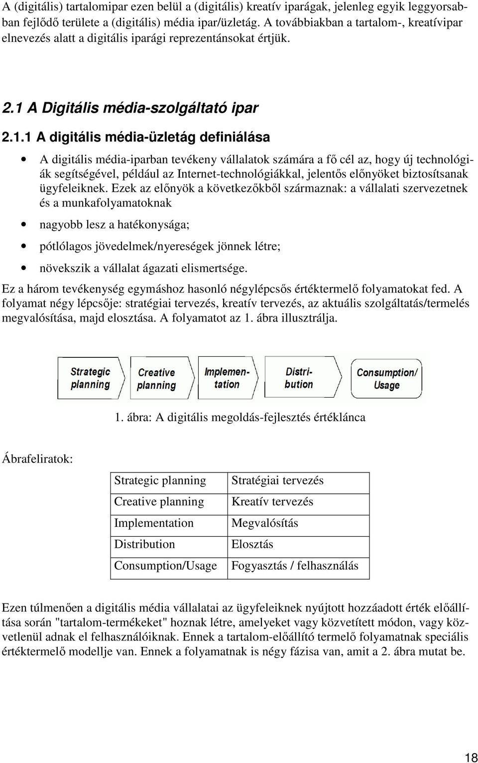 A Digitális média-szolgáltató ipar 2.1.