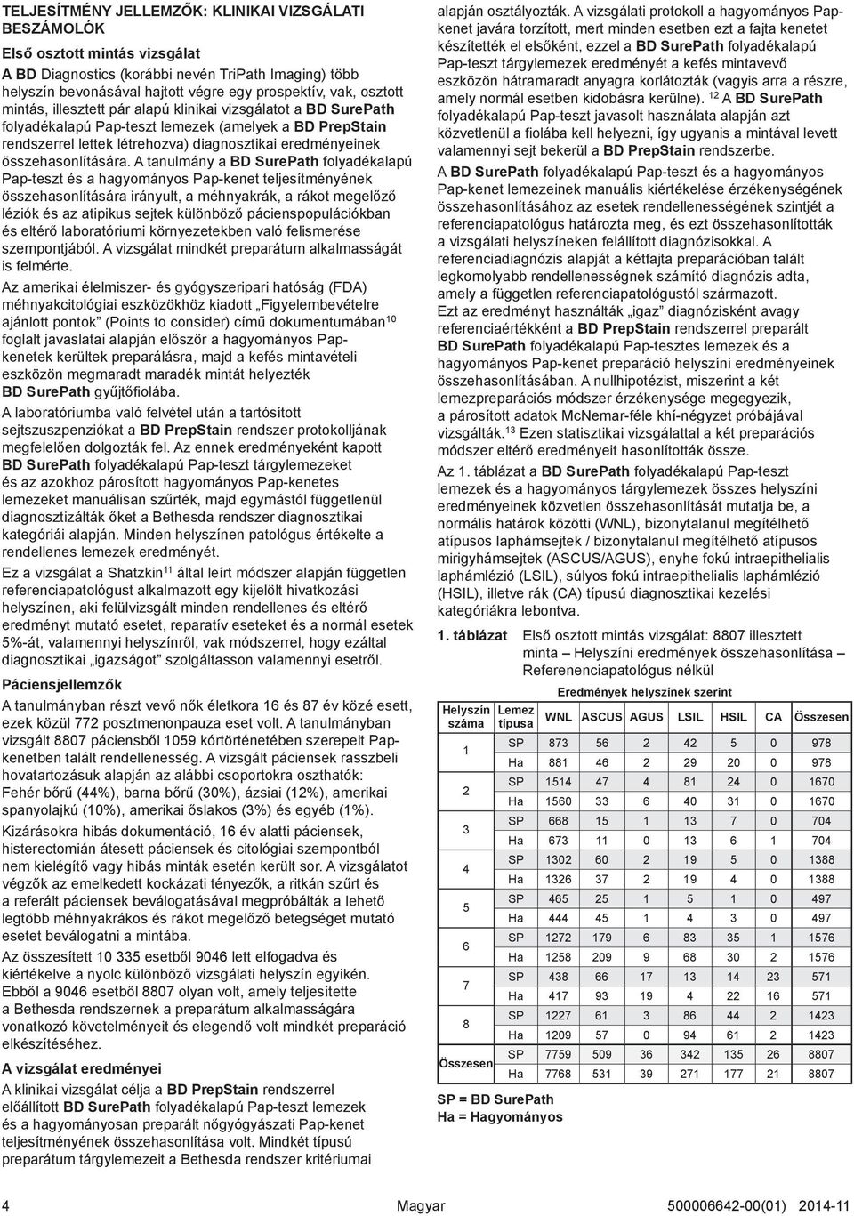 A tanulmány a folyadékalapú Pap-teszt és a hagyományos Pap-kenet teljesítményének összehasonlítására irányult, a méhnyakrák, a rákot megelőző léziók és az atipikus sejtek különböző