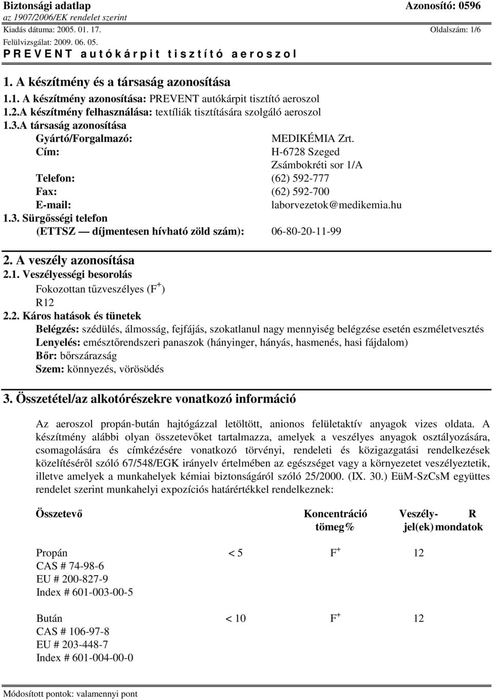 A veszély azonosítása 2.